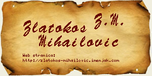 Zlatokos Mihailović vizit kartica